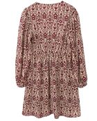 Robe Mariam imprimée bordeaux