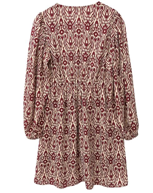 Robe Mariam imprimée bordeaux