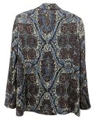 Veste Emma satinée imprimée bordeaux/bleu