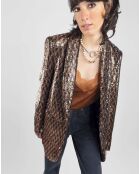 Veste en sequins Louna café