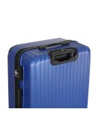 Valise Cabine 4 roues doubles Bari 55 cm bleue