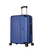 Valise Cabine 4 roues doubles Bari 55 cm bleue