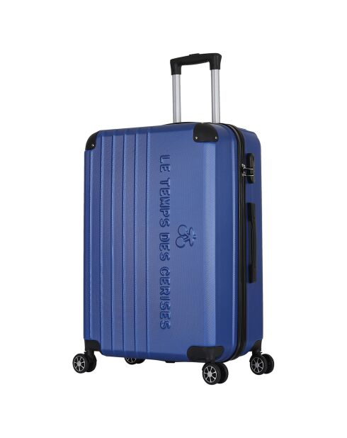 Valise Cabine 4 roues doubles Bari 55 cm bleue