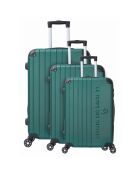 3 maletas 4 ruedas dobles Bari 55/65/75 cm verde caqui