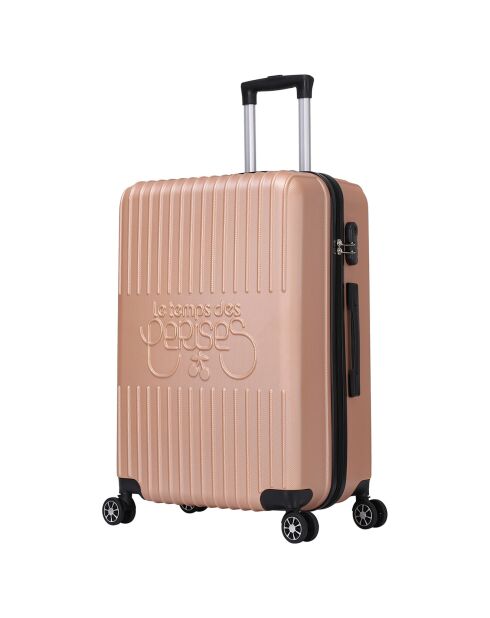 Valise Cabine 4 roues doubles Corsa 55 cm dorée