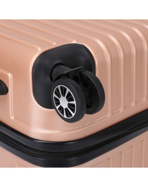 Valise Cabine 4 roues doubles Corsa 55 cm dorée