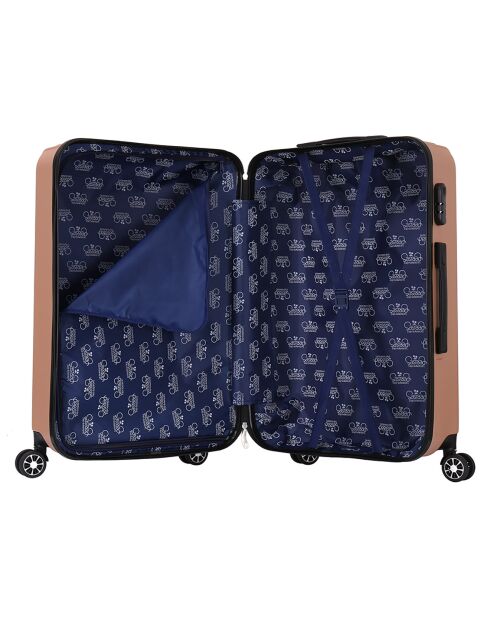 Valise Cabine 4 roues doubles Corsa 55 cm dorée