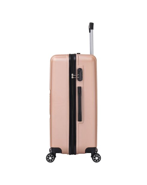 Valise Moyen Séjour 4 roues doubles Corsa 65 cm dorée