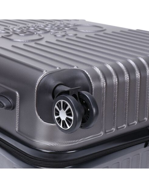 Valise Cabine 4 roues doubles Corsa 55 cm gris foncé