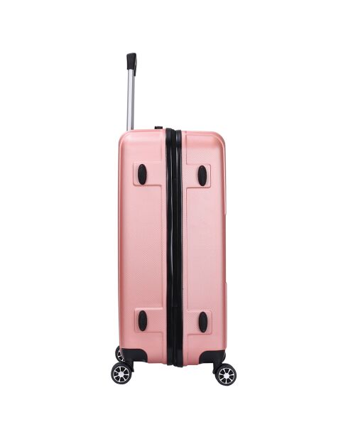 Valise Cabine 4 roues doubles Corsa 55 cm rose doré