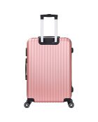 Valise Cabine 4 roues doubles Corsa 55 cm rose doré
