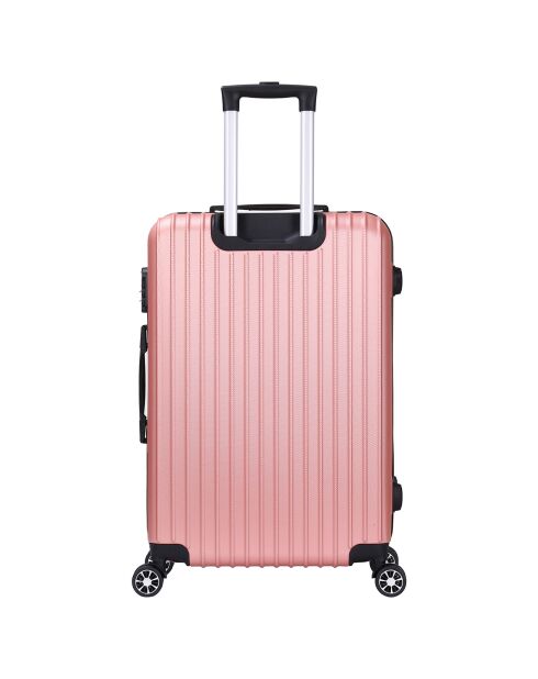 Valise Cabine 4 roues doubles Corsa 55 cm rose doré