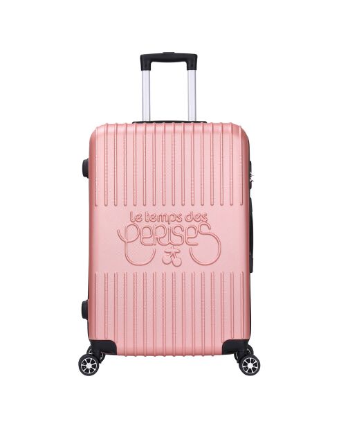 Valise Cabine 4 roues doubles Corsa 55 cm rose doré