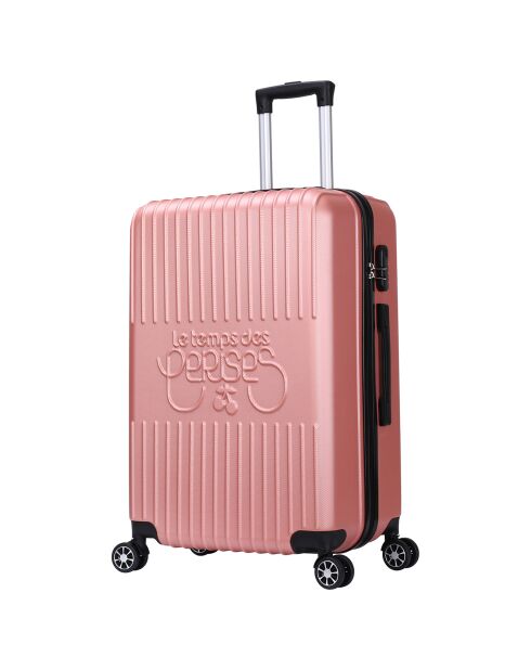 Valise Cabine 4 roues doubles Corsa 55 cm rose doré
