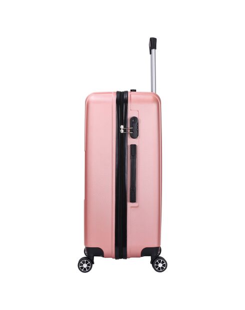 Valise Cabine 4 roues doubles Corsa 55 cm rose doré
