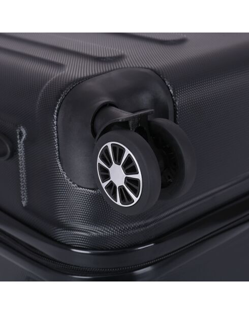 3 maletas dobles Java de 55/65/75 cm negras con 4 ruedas