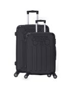 2 maletas dobles Java de 55/75 cm negras con 4 ruedas