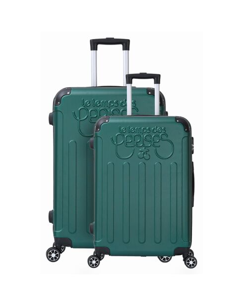 2 valigie Java 4 a doppia ruota 65/75 cm verde kaki