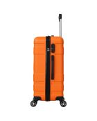 2 Lyra 55/65 cm orangefarbene 4-Rad-Doppelkoffer