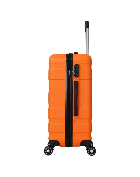 2 Lyra 55/65 cm orangefarbene 4-Rad-Doppelkoffer