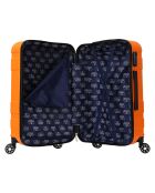 2 Lyra 55/65 cm orangefarbene 4-Rad-Doppelkoffer