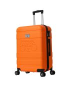 2 Lyra 55/75 cm orangefarbene 4-Rad-Doppelkoffer