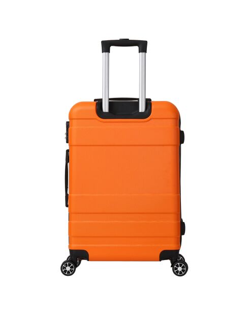 2 Lyra 65/75 cm oranje dubbele koffers met 4 wielen