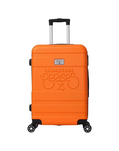 2 Lyra 65/75 cm oranje dubbele koffers met 4 wielen