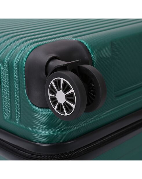 Valise Cabine 4 roues doubles Vera 55 cm vert kaki