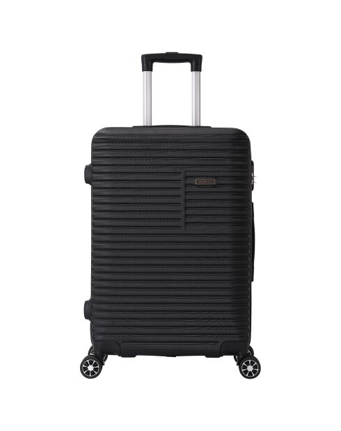 Valise Moyen Séjour 4 roues doubles Vera 65 cm noire