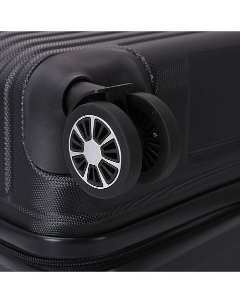 Valise Moyen Séjour 4 roues doubles Vera 65 cm noire