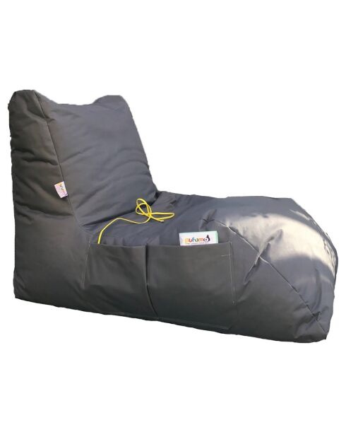 Pouf extérieur Daybed gris - 60x75x110 cm