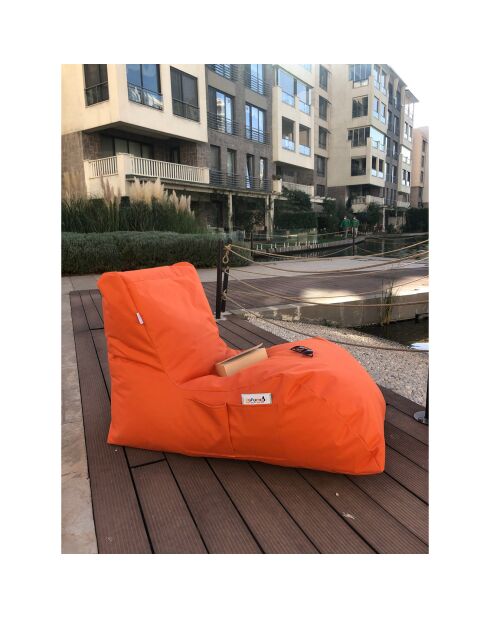 Pouf extérieur Daybed orange - 60x75x110 cm