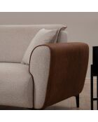 Fauteuil Aren beige/cannelle - 100x85x85 cm