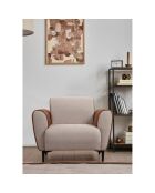 Fauteuil Aren beige/cannelle - 100x85x85 cm