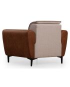 Fauteuil Aren beige/cannelle - 100x85x85 cm