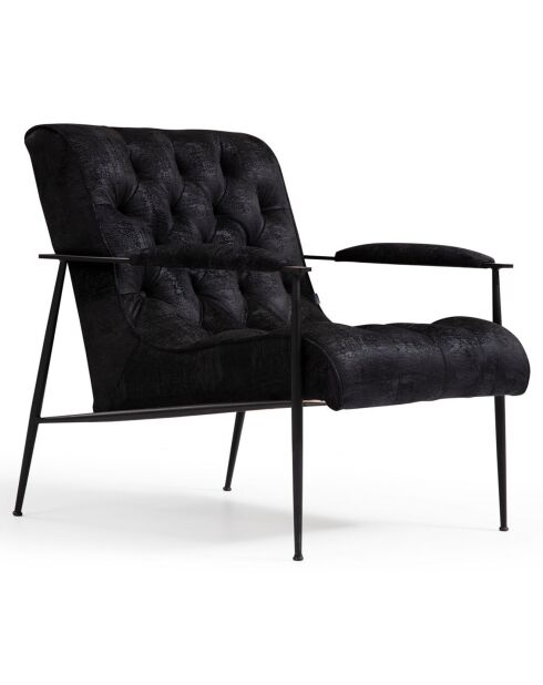 Fauteuil Matilda noir - 75x80x85 cm