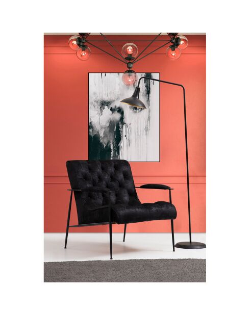 Fauteuil Matilda noir - 75x80x85 cm