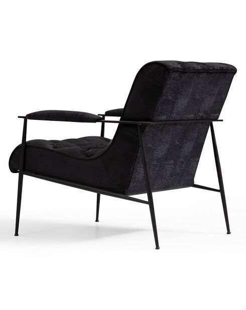 Fauteuil Matilda noir - 75x80x85 cm
