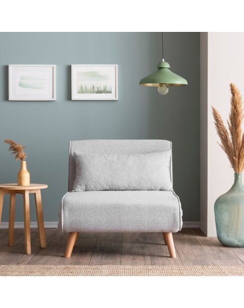 Fauteuil convertible Folde gris - 80x79x80 cm
