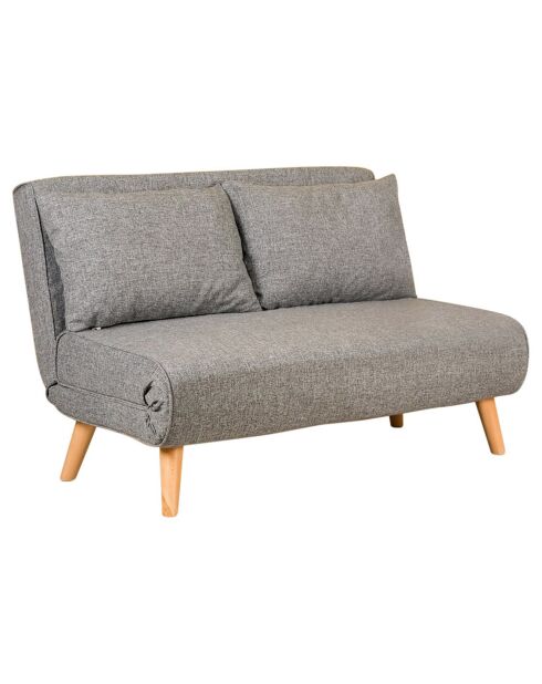 Canapé 2 places convertible Folde gris clair - 120x79x80 cm