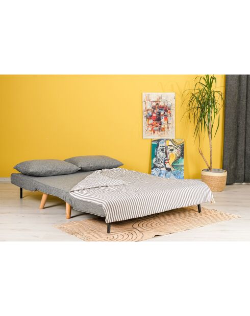 Canapé 2 places convertible Folde gris clair - 120x79x80 cm