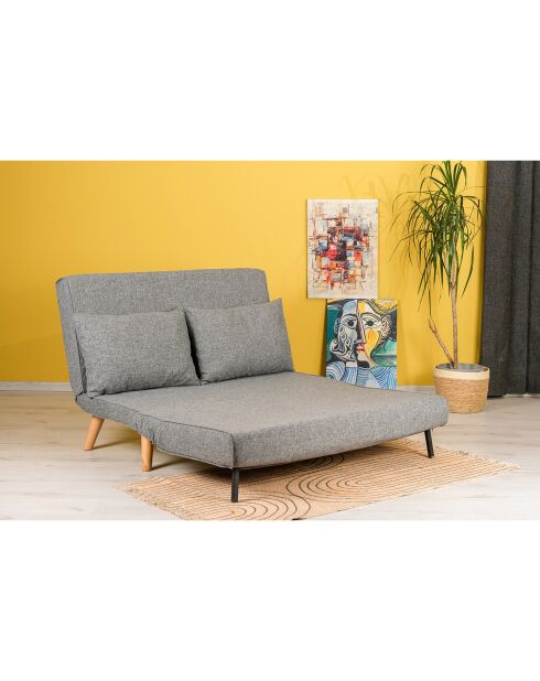 Canapé 2 places convertible Folde gris clair - 120x79x80 cm