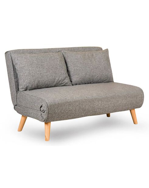 Canapé 2 places convertible Folde gris clair - 120x79x80 cm