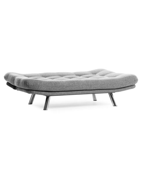 Canapé 3 places convertible Misa gris clair - 52x175x40 cm