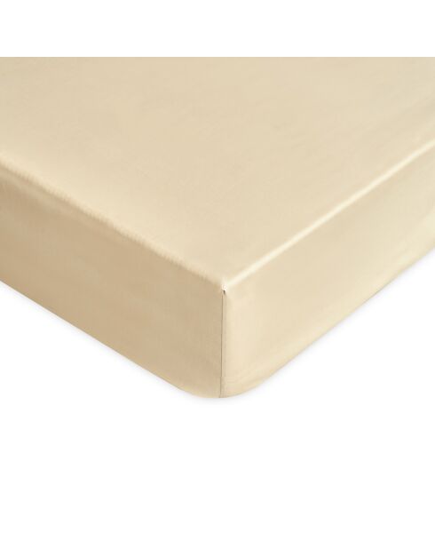 Drap housse en coton Aurora beige