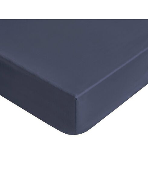Drap housse en coton Aurora bleu