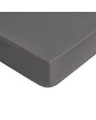 Drap housse en coton Aurora gris