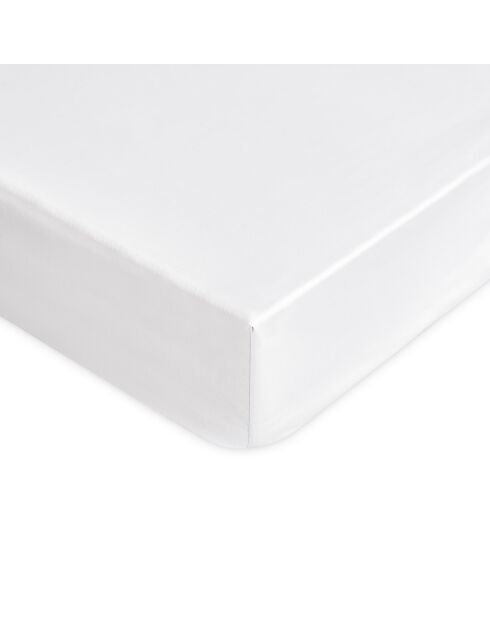 Drap housse en coton Aurora blanc