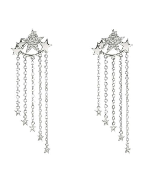 Boucles d'oreilles en Argent rhodié & Zircone blanc